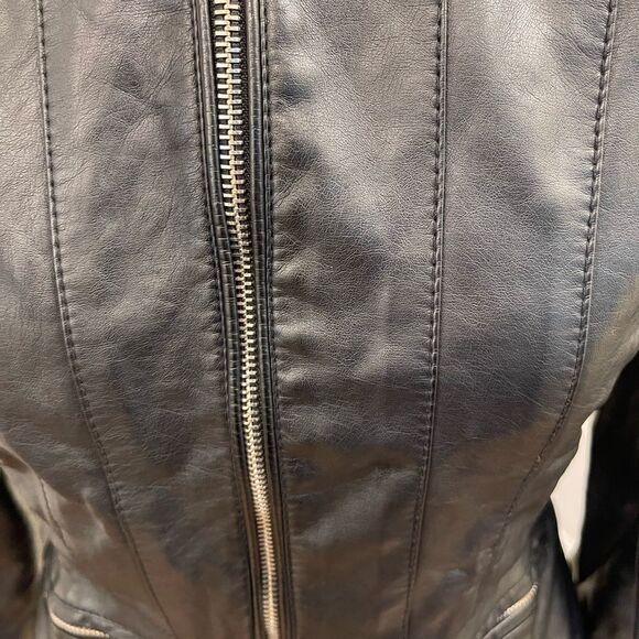 Faux Leather Jacket Women's 🖤 S Size 🖤 Pleather - Picture 7 of 15